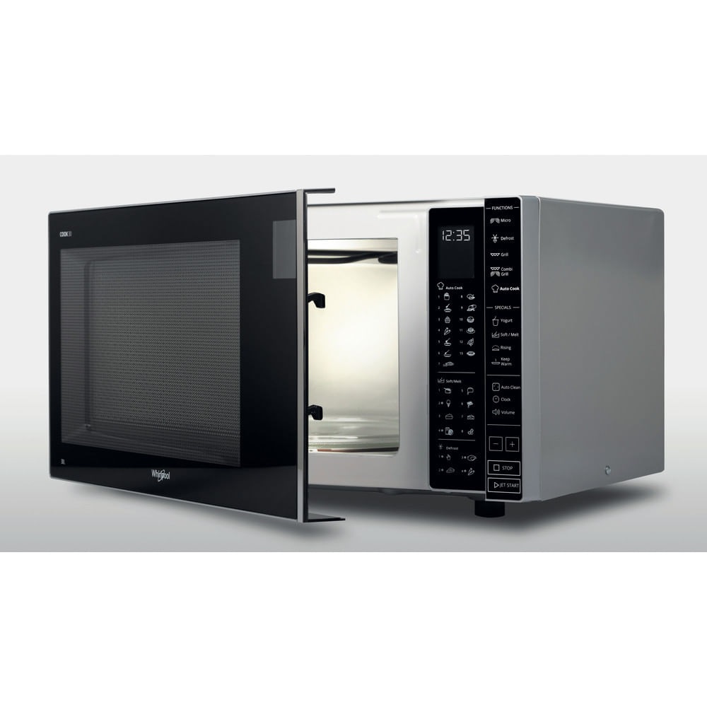 Whirlpool MWP 303 SB Microonde Combinato a Libera Installazione 30 L 900 W con Grill e Display LCD Argento