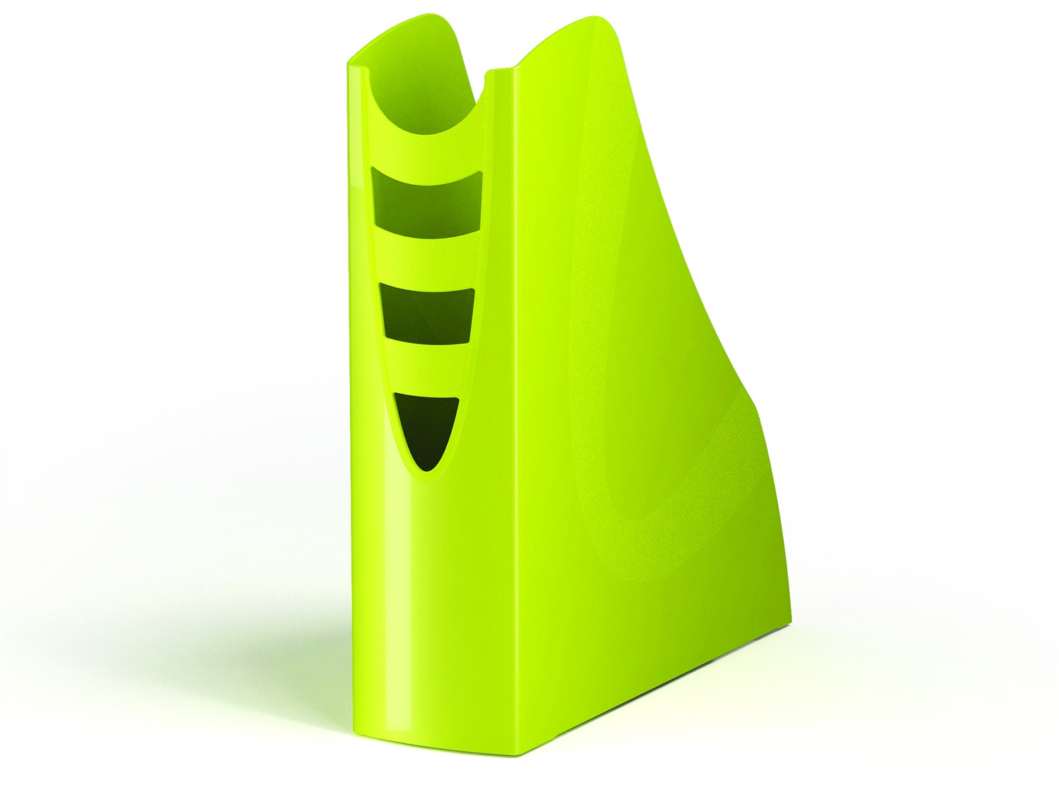 ARDA Portariviste My Desk Verde - Polistirolo Infrangibile, 26,6x27,8x7,5 cm, Aperture sul Dorso