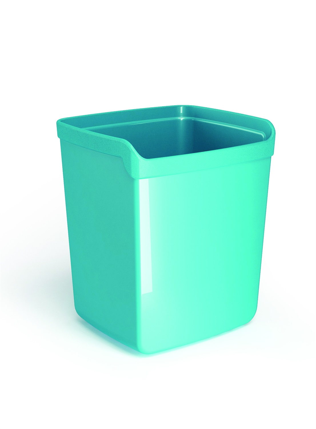 ARDA Bicchiere Portapenne My Desk Turchese - 8,7x7,4x10 cm - Materiale Infrangibile, Finiture Lucide e Satinate