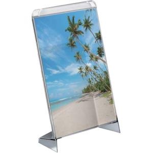 ARDA Portadepliant/Portafoto 10x15 cm in Plastica Cristallo Trasparente - Design Pulito ed Essenziale