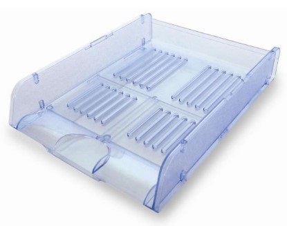 Arda TR25310 Vaschetta Portacorrispondenza Azzurro Trasparente - 26 x 34 x 6 cm - Conf. 10 Pezzi