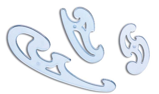 ARDA Set Curvilinee 3 Pezzi in Polistirolo Termoresistente Grigio Trasparente con Doppio Tirachina