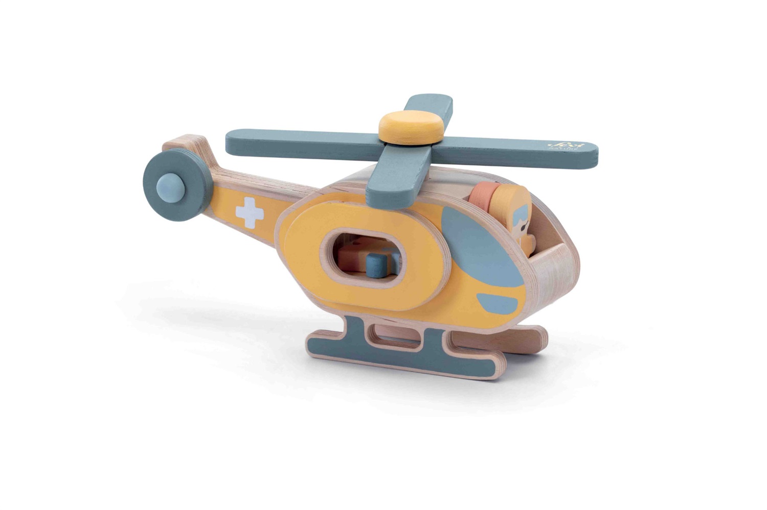 Sevi Playset Elisoccorso in Legno con Figurine e Accessori - Gioco Creativo per Bambini 3 Anni