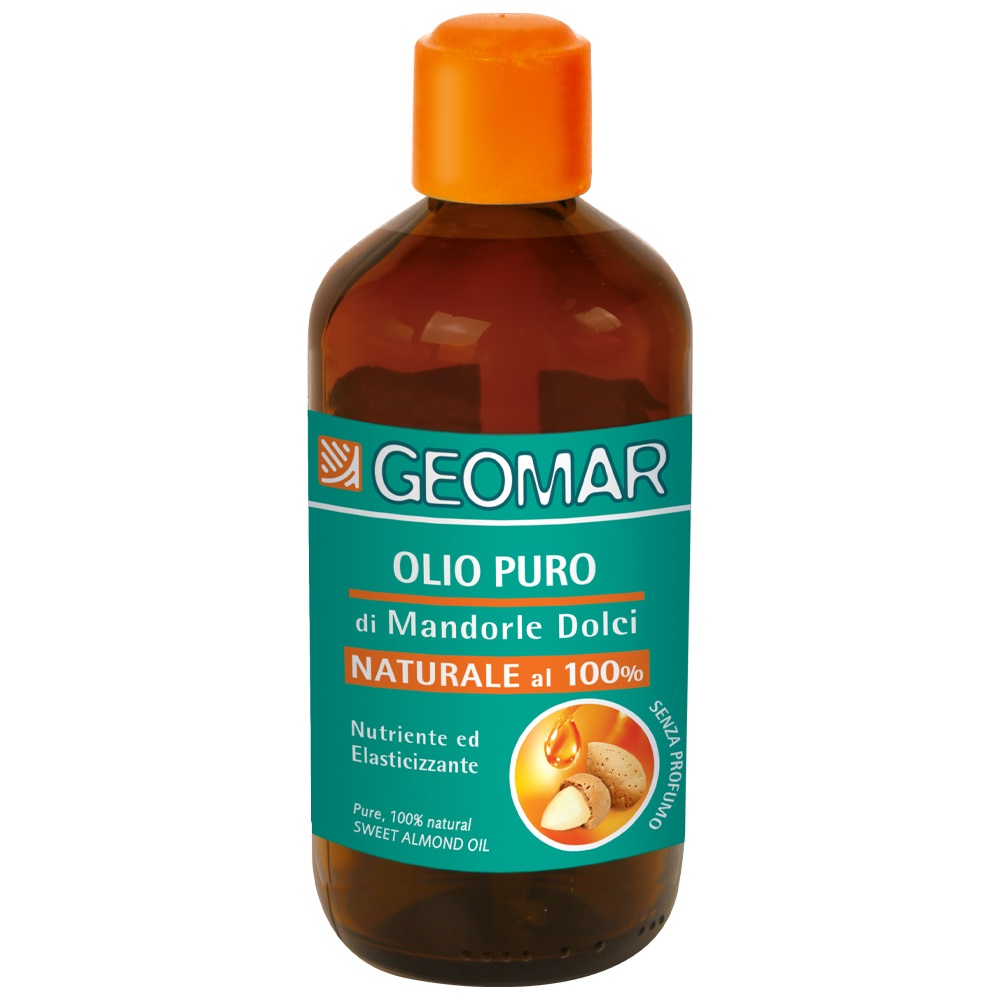 GEOMAR Olio Puro di Mandorle Dolci 250ml - Nutriente ed Elasticizzante, 100% Naturale, Made in Italy