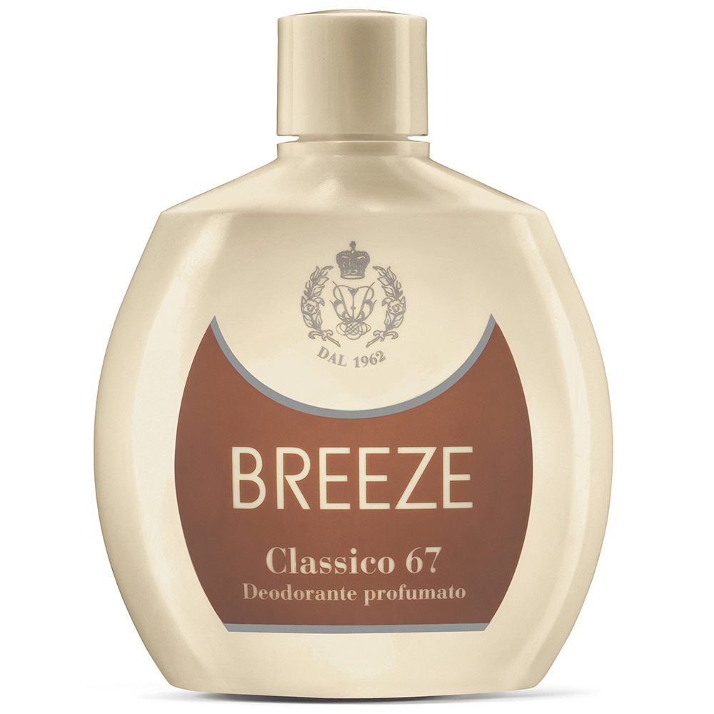 BREEZE Classico 67 Deodorante Squeeze 100ml - Senza Gas e Sali di Alluminio, Profumazione Classica