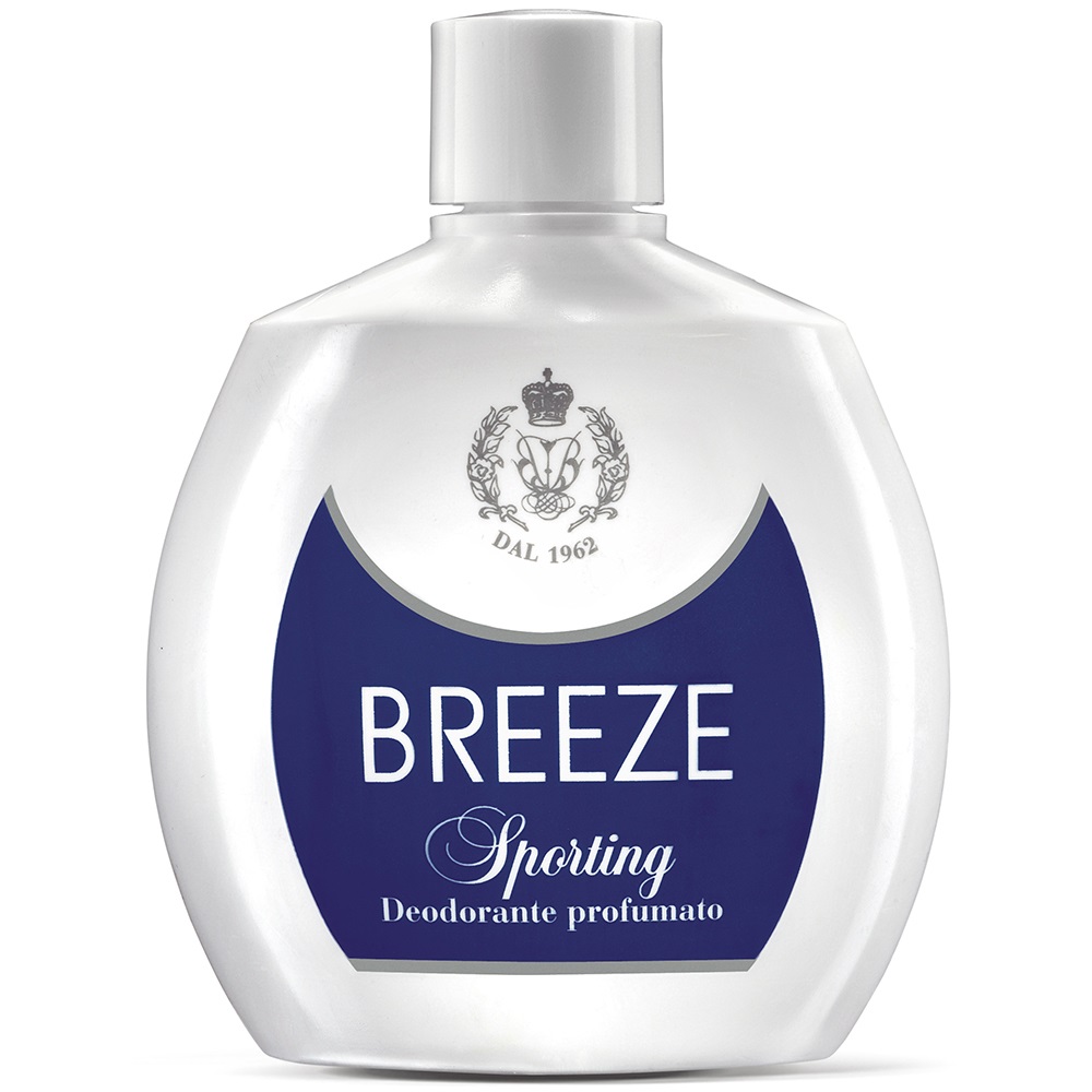 BREEZE Deodorante Squeeze Sporting 100 ml - Senza Gas e Sali di Alluminio, Efficace fino a 48 Ore