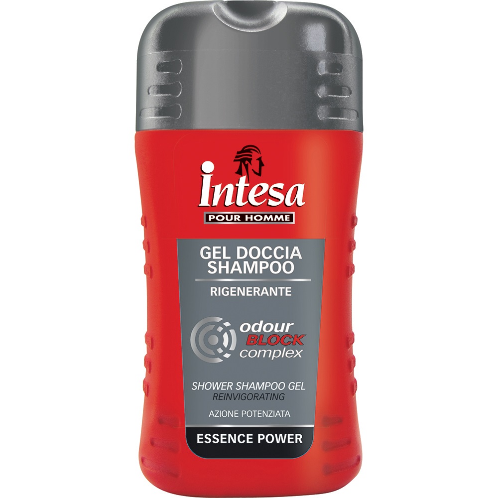 Intesa Pour Homme Gel Doccia Shampoo Rigenerante Essence Power 250ml - Formula Delicata con Odour Block Complex