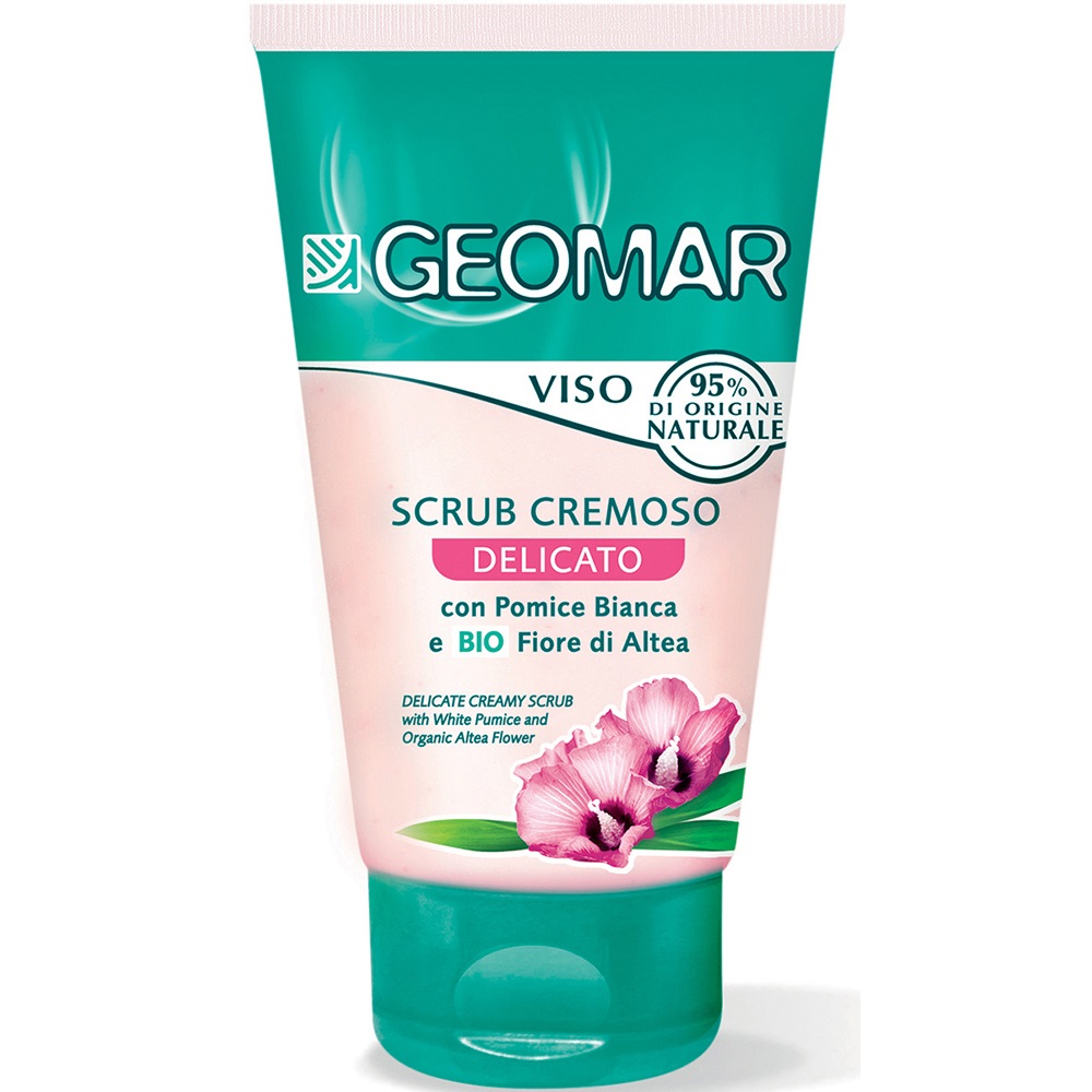 GEOMAR Scrub Viso Detergente Cremoso 150ml - Crema 2 in 1 Esfoliante e Detergente per il Viso