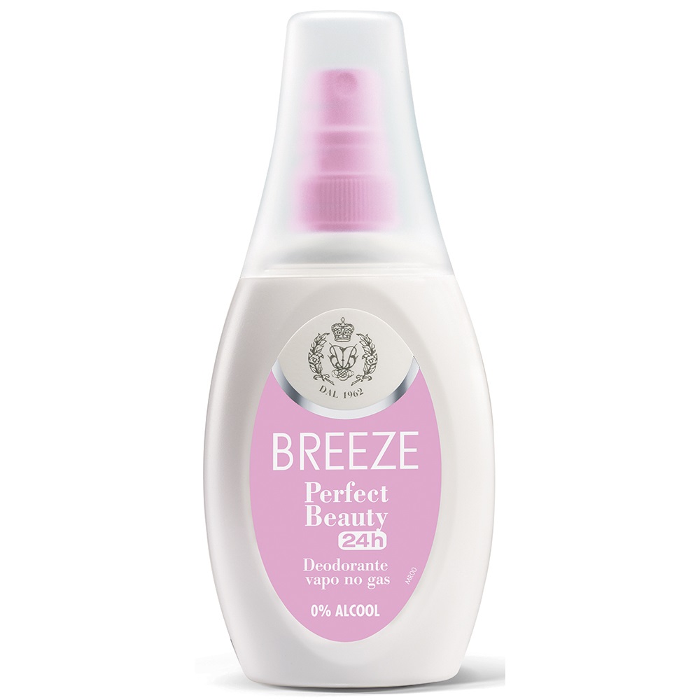 BREEZE Perfect Beauty Deodorante Vapo No Gas 75ml - Donna, Formula Senza Alcool, 24 Ore di Protezione