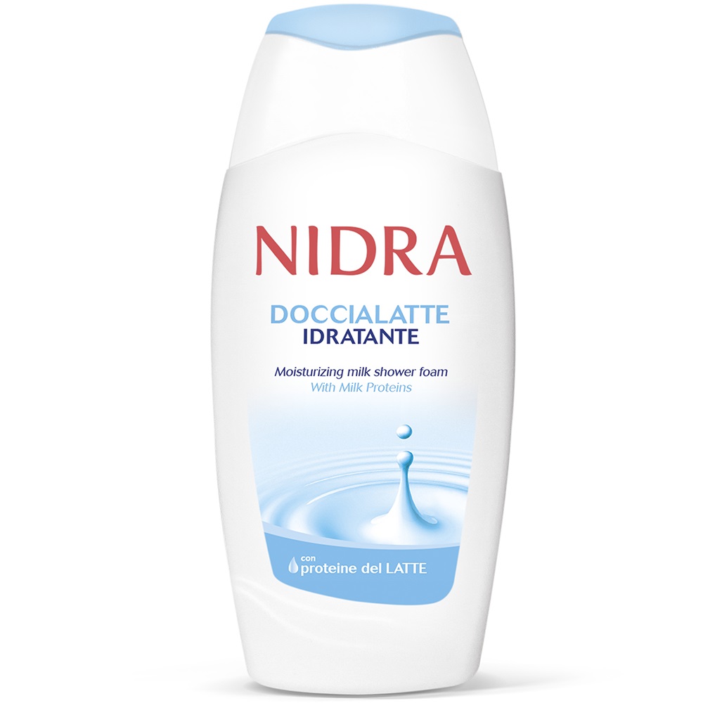 MIRATO SpA Nidra Doccialatte Idratante 250ml - Con Proteine del Latte 100% Naturali, Idratazione Delicata per Tutti i Tipi di Pelle