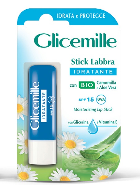 Glicemille Stick Labbra Bio Idratante SPF 15 con Camomilla e Aloe Vera - 5.5ml