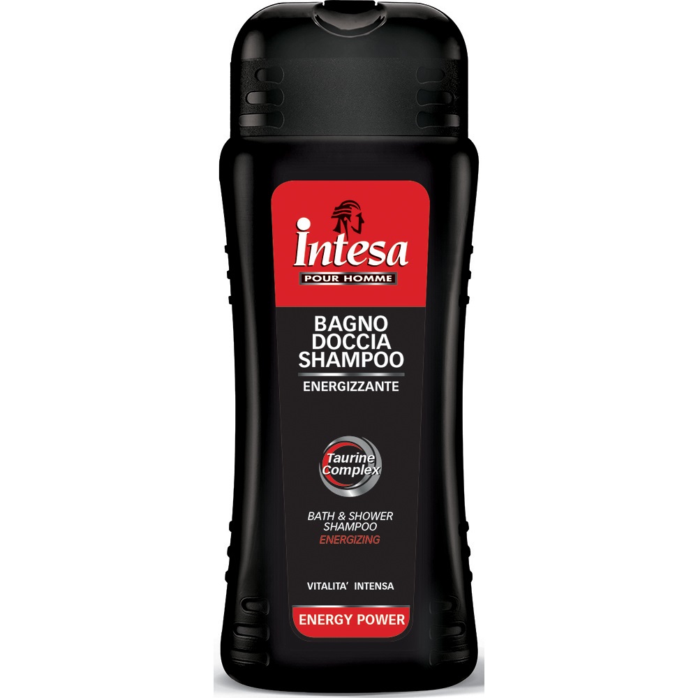 Intesa Pour Homme Bagno Doccia Shampoo Energy Power 500ml - Docciaschiuma Energizzante con Taurine Complex