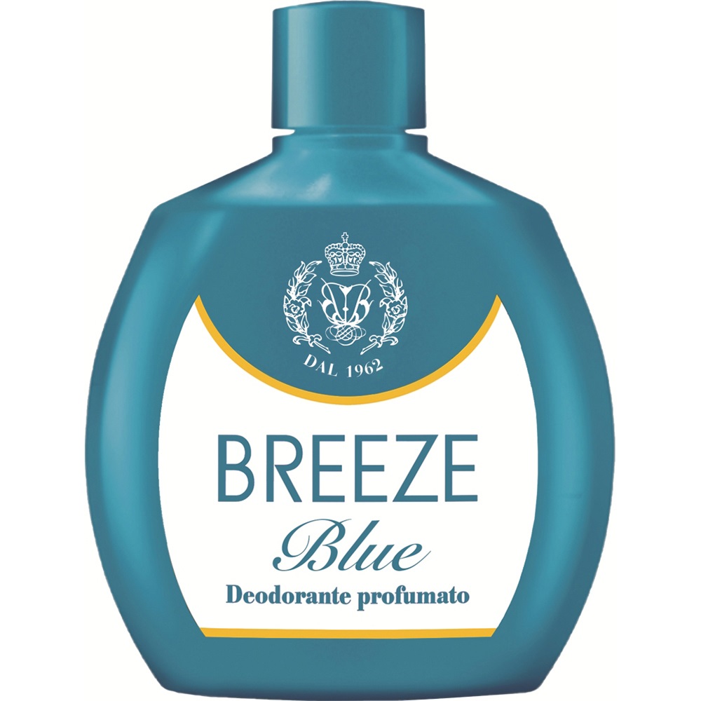 BREEZE Blue Deodorante Squeeze 100 ml - Profumato, Senza Gas, Efficacia 48h