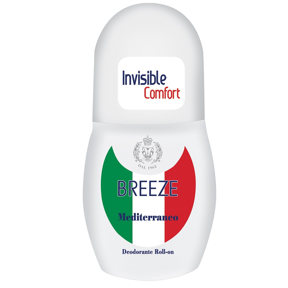 BREEZE Mediterraneo Deodorante Roll On 50ml - Deodorante per Donna, 48h di Protezione