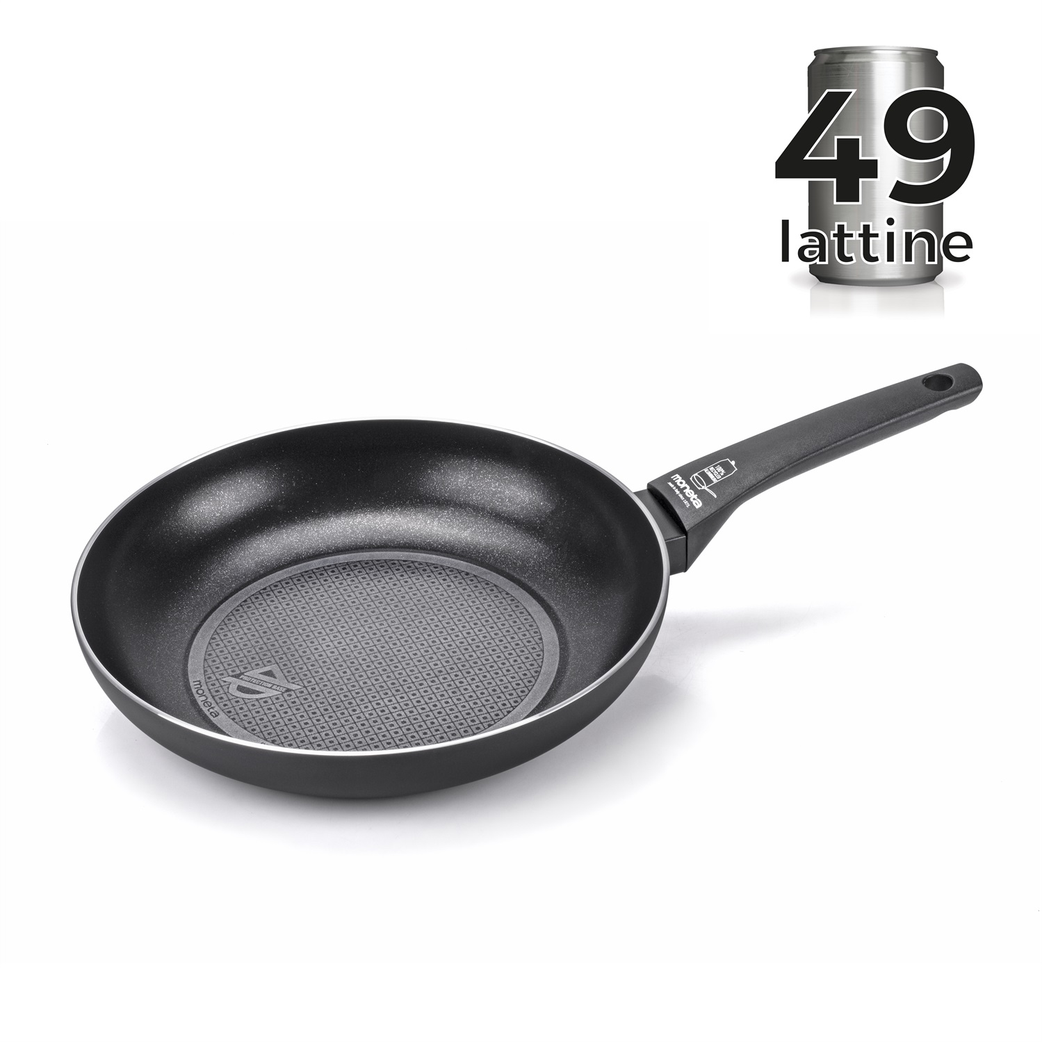 Moneta Recy Padella 30 cm - Corpo in Alluminio 100% Riciclato, Fondo Net Induction, Capacità 3 Litri