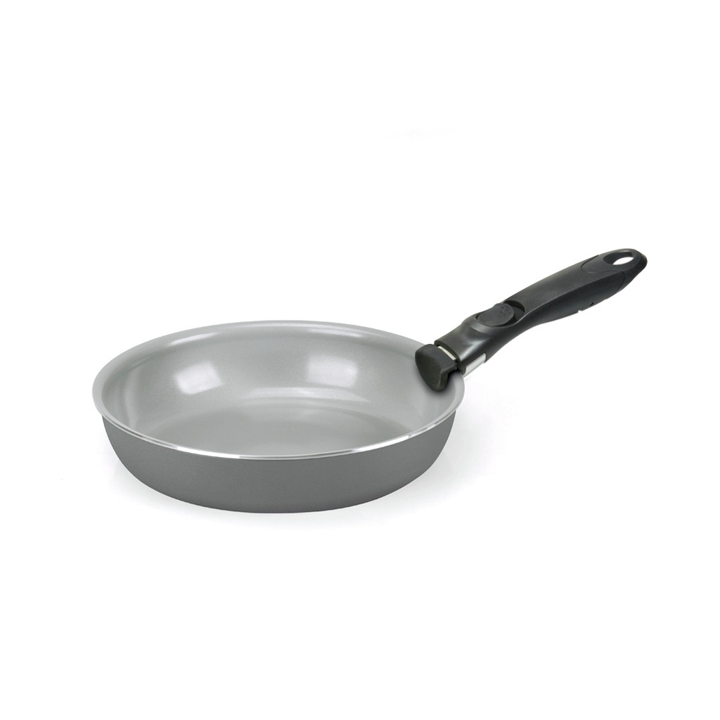 Moneta Melodia Finegres Minispace Padella 20 cm - Alluminio Riciclato, Rivestimento Antiaderente Naturale, Manico Removibile, Made in Italy