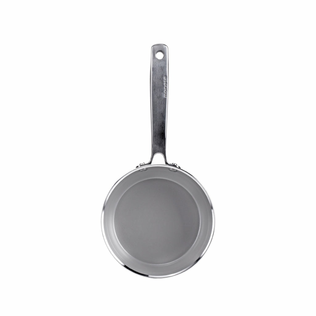 Moneta Armonia Finegres Casseruola 16 cm - Alluminio Forgiato, Rivestimento Naturale NO PFAS, Induzione, Made in Italy