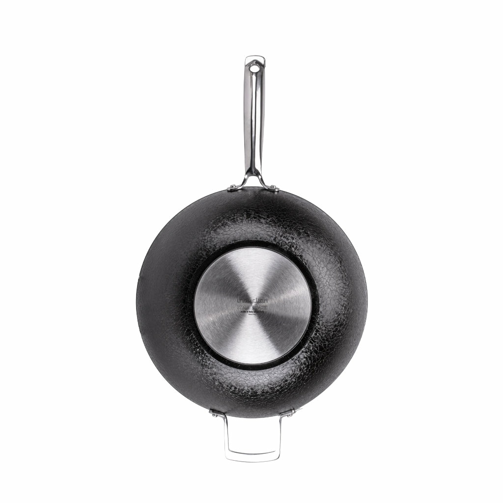 Moneta Wok 32cm Armonia Finegres - Alluminio Forgiato, Rivestimento Naturale NO PFAS, Induzione, 100% Made in Italy