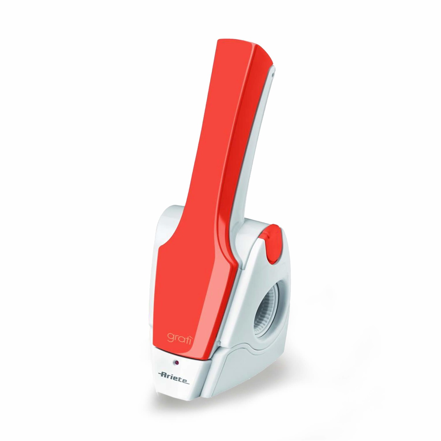 Ariete 447 Gratì 2.0 - Grattugia elettrica ricaricabile senza filo Arancione - Rullo in Acciaio Inox - Design verticale salvaspazio