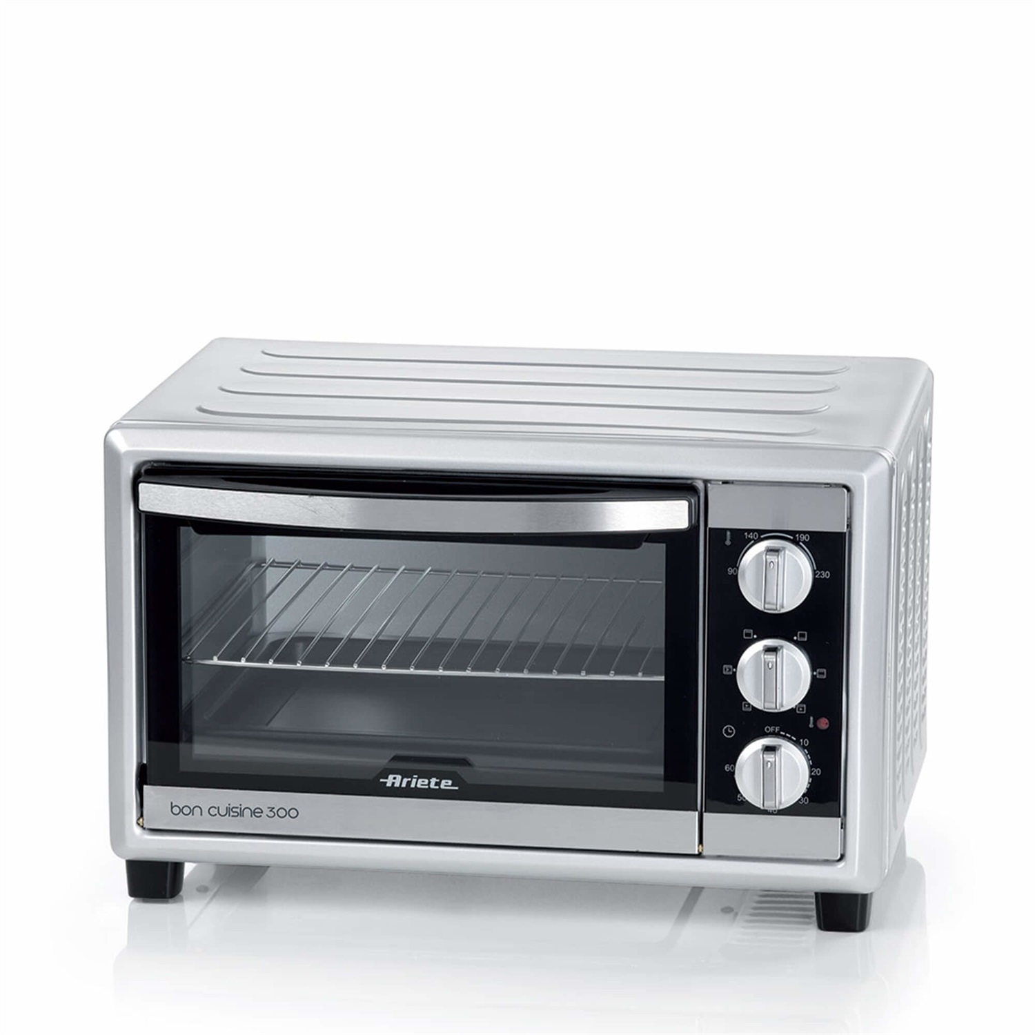 Ariete Bon Cuisine 300 - Forno Elettrico Ventilato 30L - 1500W - Doppio Vetro - 3 Piani di Cottura - Termostato e Spia Pronto