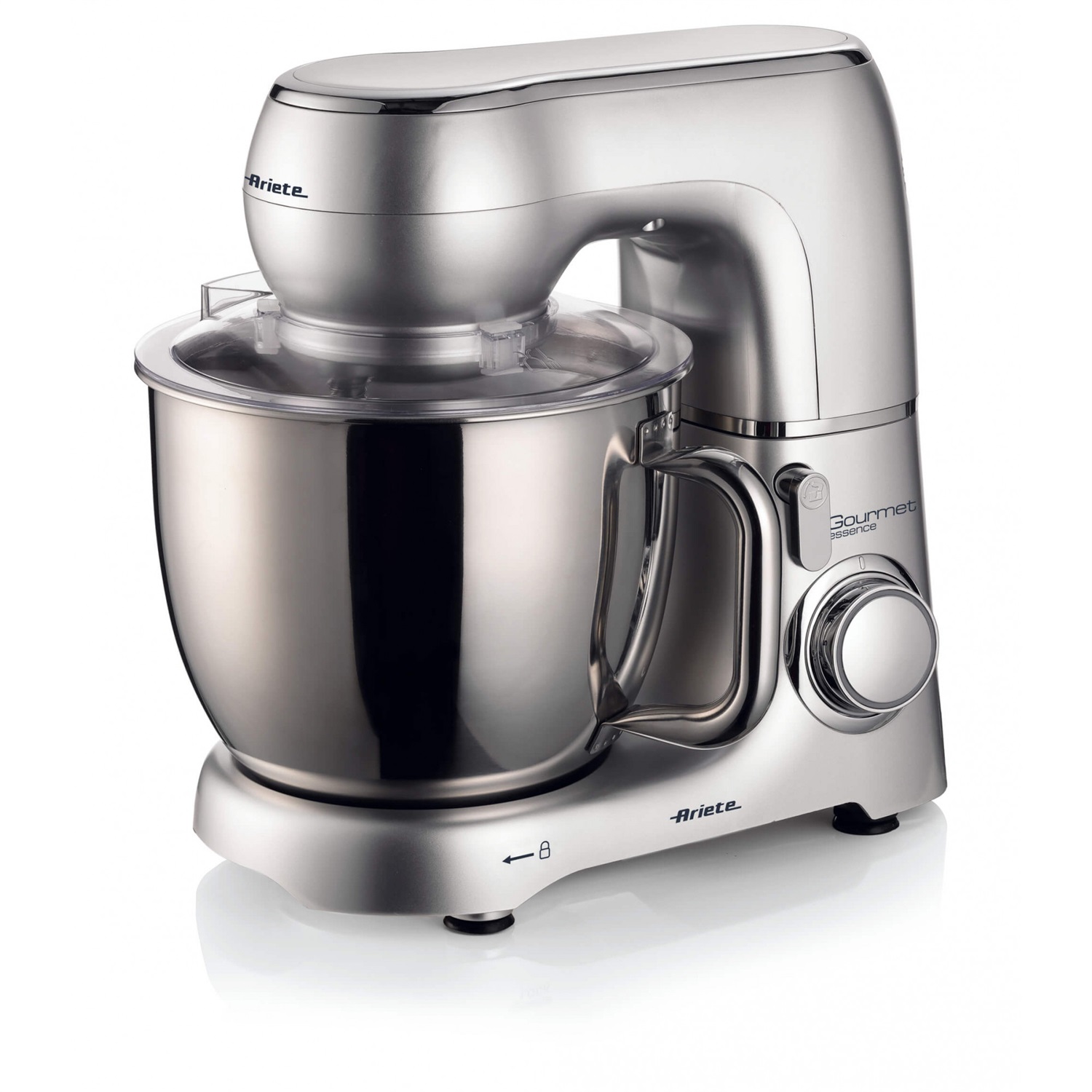 Ariete 1583 Gourmet Essence - Impastatrice Planetaria Multifunzione 1300W, Capacità 5,2L, 10 Velocità Pulse, 2 Fruste e 1 Gancio, Colore Acciaio Inox
