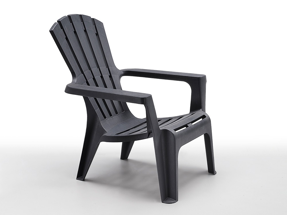 BICA Maryland Poltroncina Antracite in Resina 73x80x88 cm per Giardino