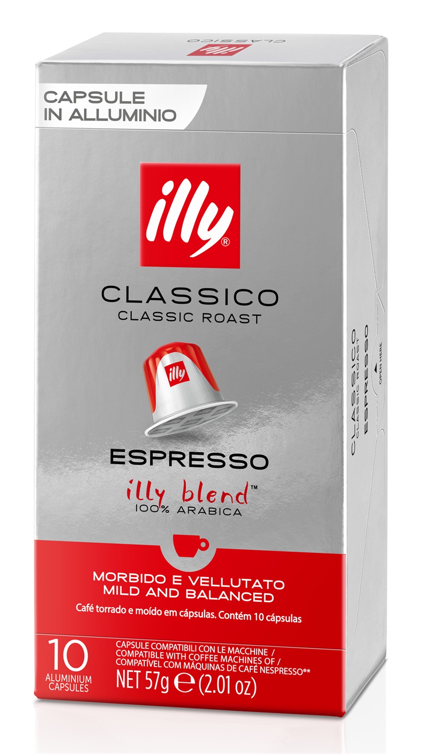 Illy Classico Capsule Caffè 10 pz - Compatibili Nespresso in Alluminio con Gusto Morbido e Note di Caramello
