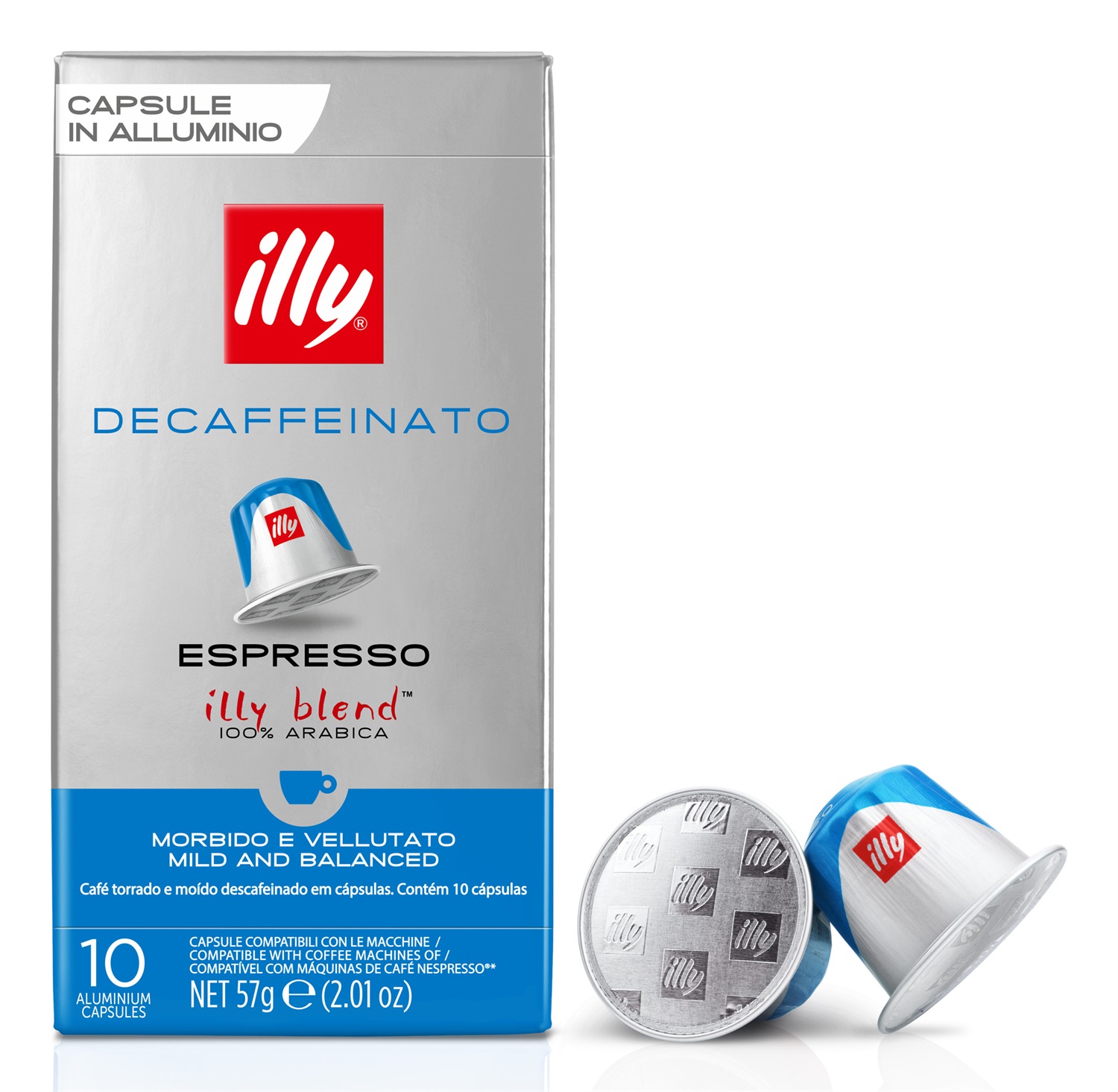 Illy Capsule Caffè Decaffeinato 10 pz - Compatibili Nespresso, 100% Arabica, Note Aromatiche di Caramello e Cioccolato