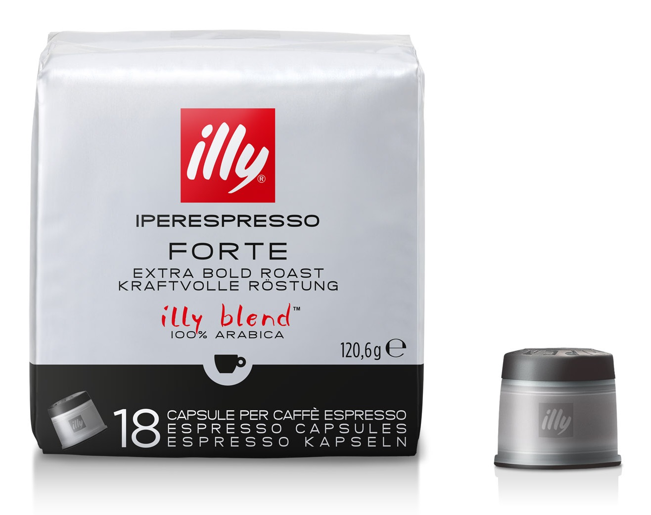Illy Capsule Caffè Iperespresso Tostato Forte - Confezione da 18 Capsule 100% Arabica