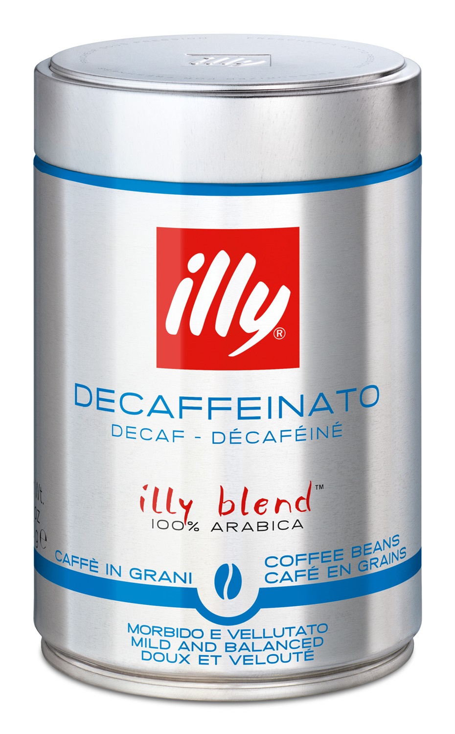Illy Caffè in Grani DECAFFEINATO 250g - 100% Arabica, Gusto Equilibrato con Note di Caramello e Cioccolato
