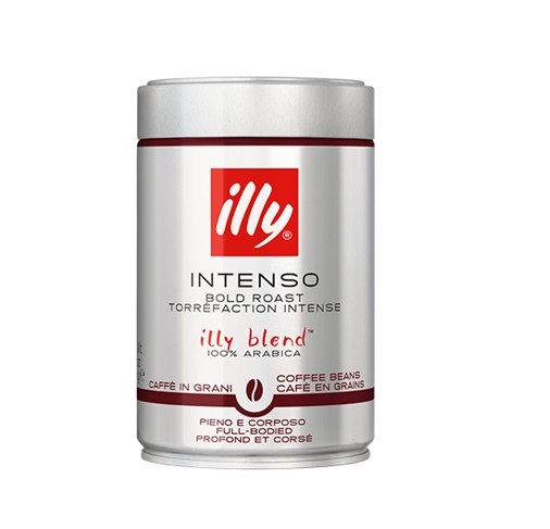 Illy Caffè in Grani Tostato INTENSO 100% Arabica - Note di Cacao e Frutta Secca - Barattolo da 250g
