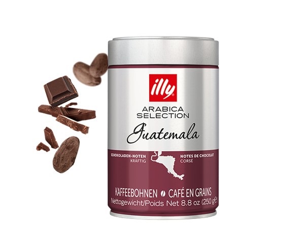 Illy Caffè in Grani Arabica Selection Guatemala 250 g - Aroma Complesso con Note di Cioccolato, Caramello e Miele