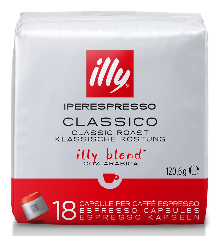 Illy Capsule Iperespresso Tostato Classico - Confezione da 18 Capsule di Caffè 100% Arabica con Gusto Morbido e Note Aromatiche