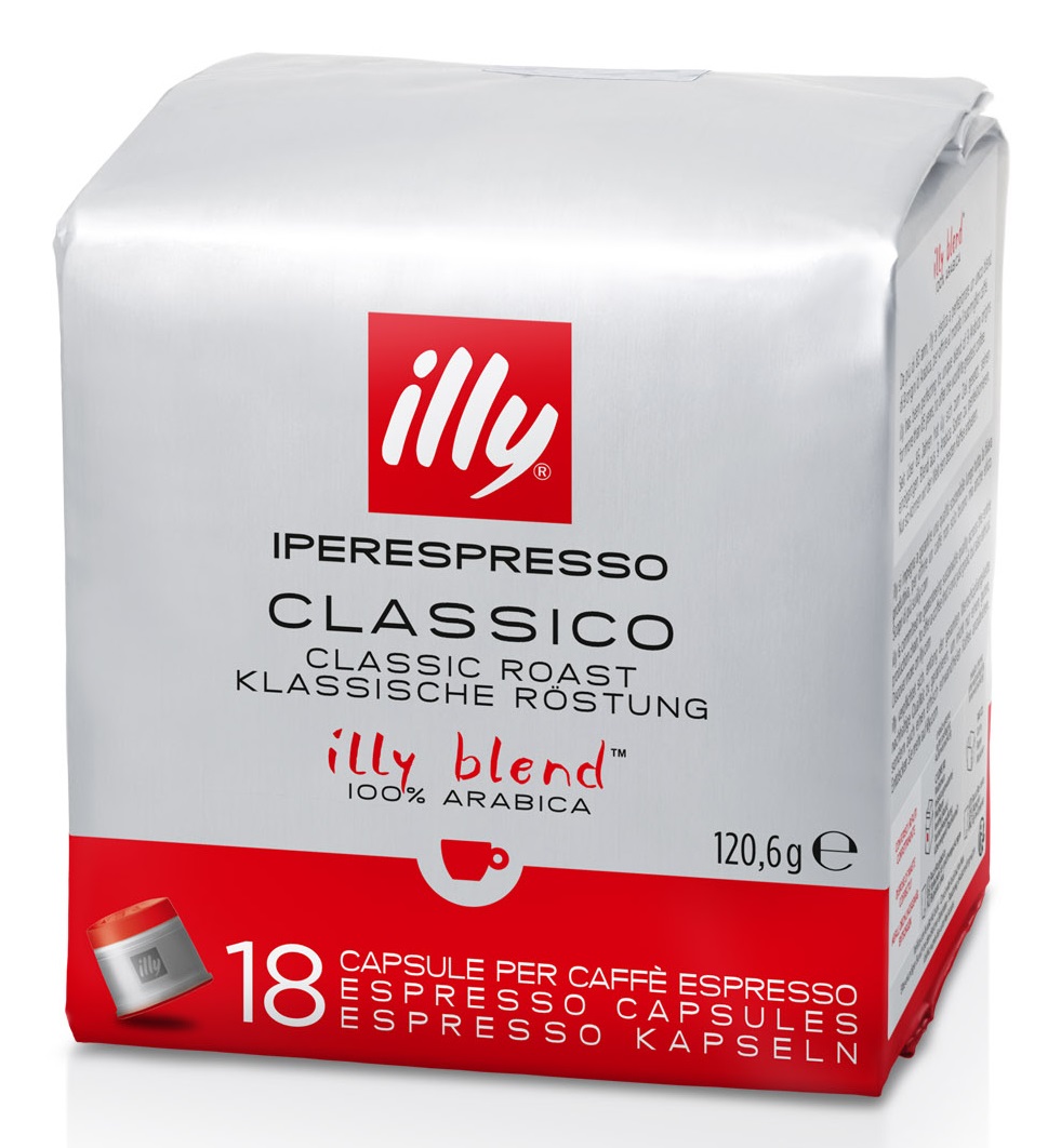 Illy Capsule Iperespresso Tostato Classico - Confezione da 18 Capsule di Caffè 100% Arabica con Gusto Morbido e Note Aromatiche