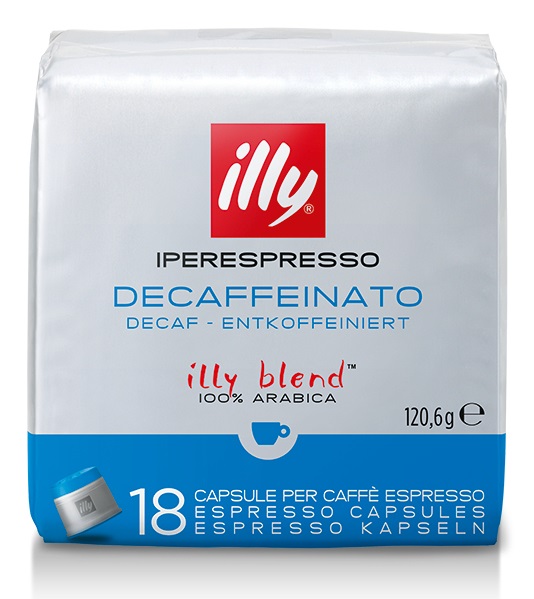 Illy Capsule Caffè Iperespresso Decaffeinato - Confezione da 18 Capsule 100% Arabica