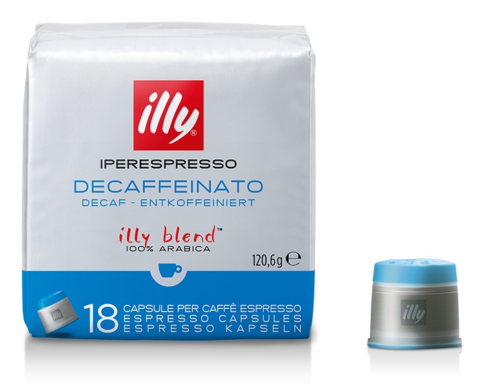 Illy Capsule Caffè Iperespresso Decaffeinato - Confezione da 18 Capsule 100% Arabica