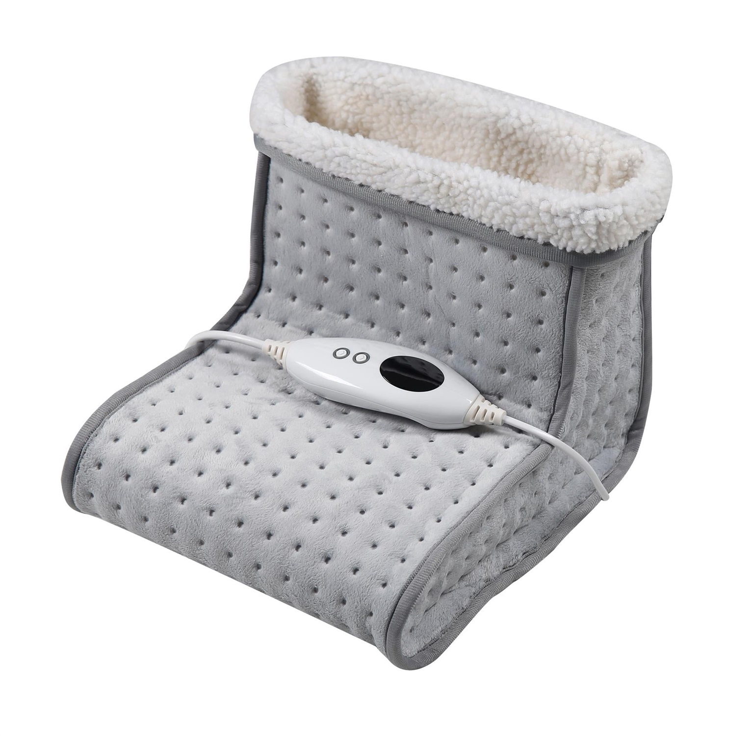 ARDES AR4H05 Scaldapiedi Elettrico 100W con 6 Livelli di Calore, Fodera Interna Lavabile in Lana Sintetica, Riscaldamento Rapido e Autospegnimento