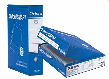 Esselte Buste a Perforazione Universale Lisce DE LUXE PP Lucido 22x30 cm - Conf. 300 Pezzi