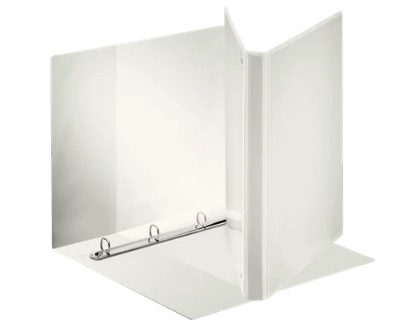 Esselte Raccoglitore a Display Personalizzabile Maxi Bianco - 4 Anelli Rotondi 16 mm, Dorso 30 mm, in PP Eco-Compatibile