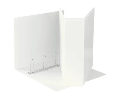 Esselte Raccoglitore Personalizzabile Display - 4 Anelli Quadri 65 mm - Formato Maxi - Bianco - 394758000