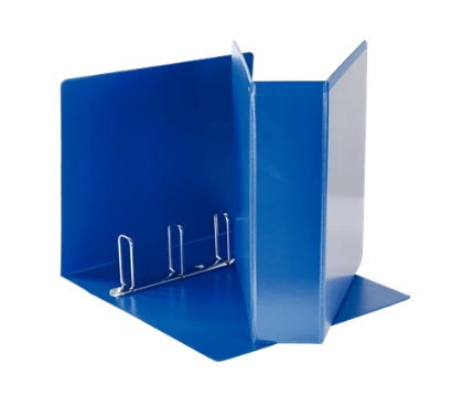 Esselte Raccoglitore a Display Maxi 4 Anelli 65 mm Blu - Polipropilene Eco-Compatibile con Finitura Tipo Pelle