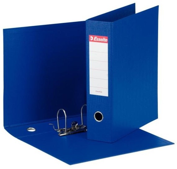 Esselte G55 Eurofile Registratore A4 Blu - Dorso 8 cm, Capacità fino a 500 fogli, Meccanismo a leva multiuso
