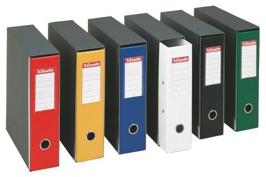 Esselte G55 Eurofile Registratore A4 Blu - Dorso 8 cm, Capacità fino a 500 fogli, Meccanismo a leva multiuso