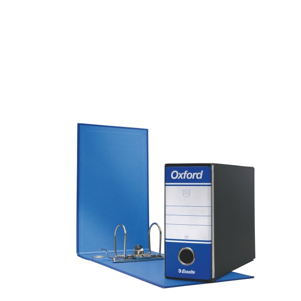 Esselte OXFORD G81 Registratore Blu - Dorso 8 cm - Formato Memorandum 23x18 cm - Meccanismo a Leva N.1
