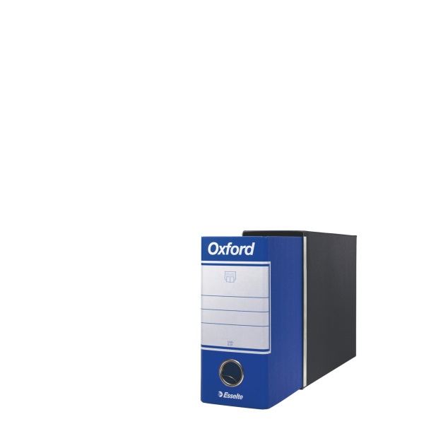 Esselte OXFORD G81 Registratore Blu - Dorso 8 cm - Formato Memorandum 23x18 cm - Meccanismo a Leva N.1