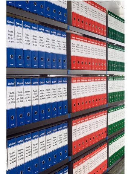 Esselte G85 Registratore ad Anelli Blu - Dorso 8 cm, F.to Protocollo 23x33 cm, Struttura in Cartone Rivestito