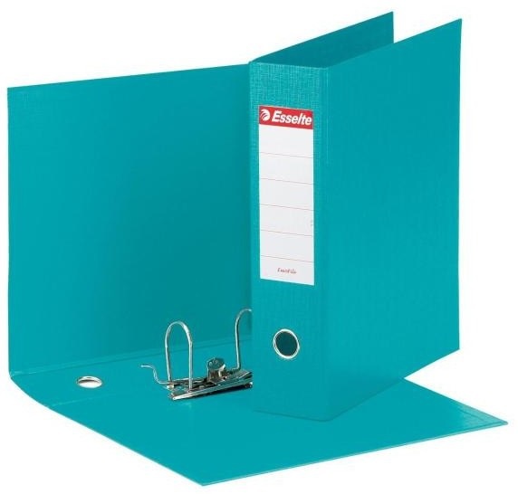 Esselte G55 Eurofile Registratore A4 Turchese - Dorso 8 cm, Capacità Fino a 500 Fogli, Meccanismo a Leva