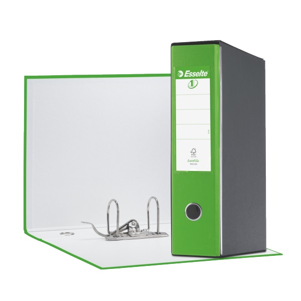 Esselte G55 Eurofile Registratore Verde Vivida - Dorso 8 cm - Protocollo 23x33 cm - Capacità fino a 500 fogli