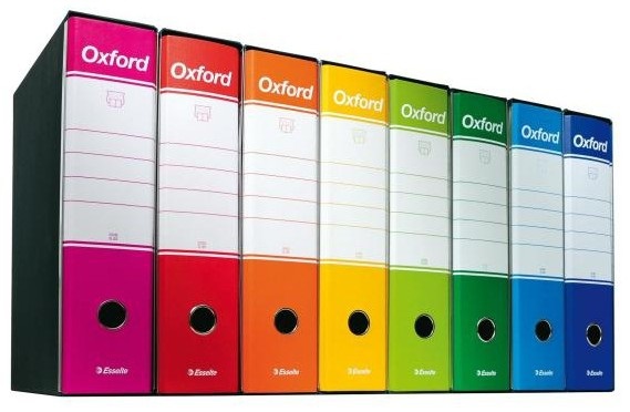 Esselte Registratore Oxford G83 - A4 Arancione, Dorso 8 cm, Struttura in Cartone, Meccanismo a Leva