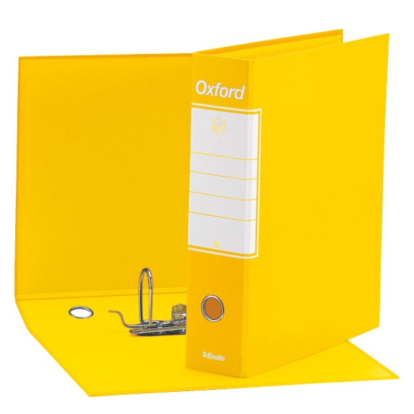 Esselte G85 Oxford Registratore Giallo - Dorso 8 cm, Protocollo 29,5x35 cm, Capacità 500 Fogli